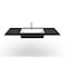 Castello Usa Serenity 48" Solid Surface Vanity Top with Black Top and White Basin CB-GM-2066-48-B - alternate 4